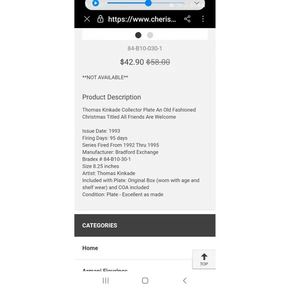 Thomas Kinkade Plate All Friends are Welcome - Picture 7 of 7
